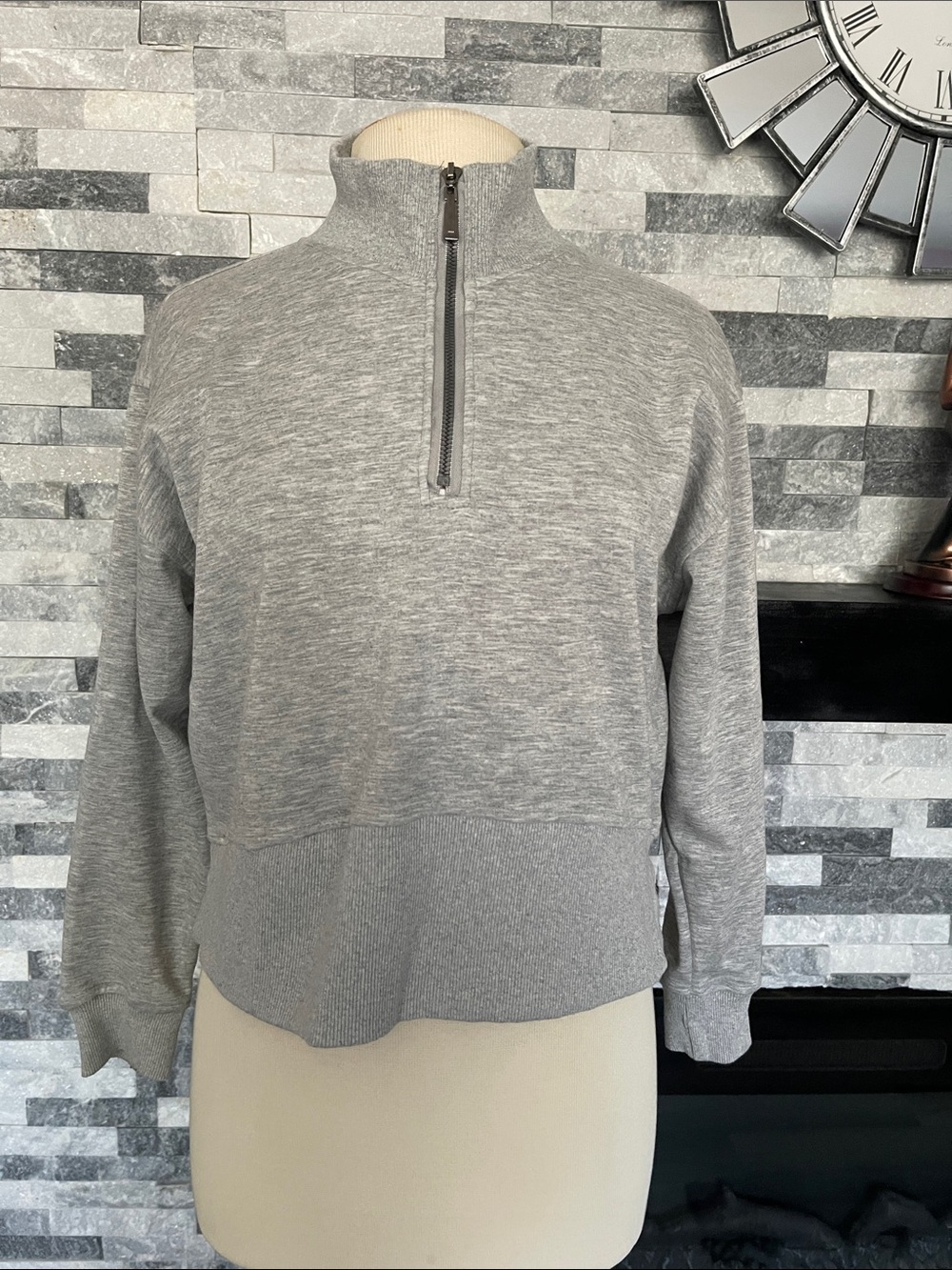 Rampage Half Zip Double Soft Sweatshirt Women's Oversized Sz S